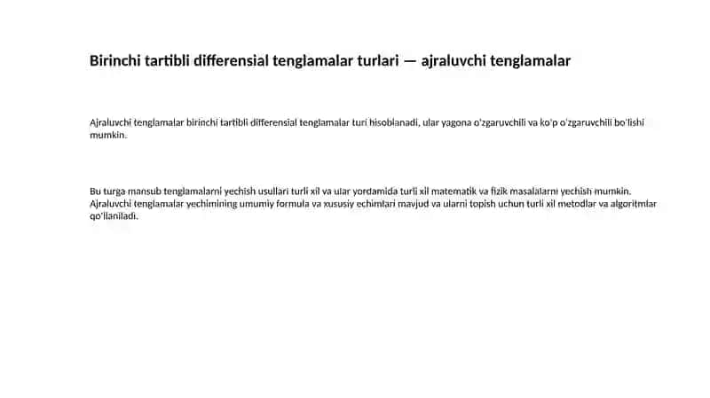 Differensial tenglamalar 3
