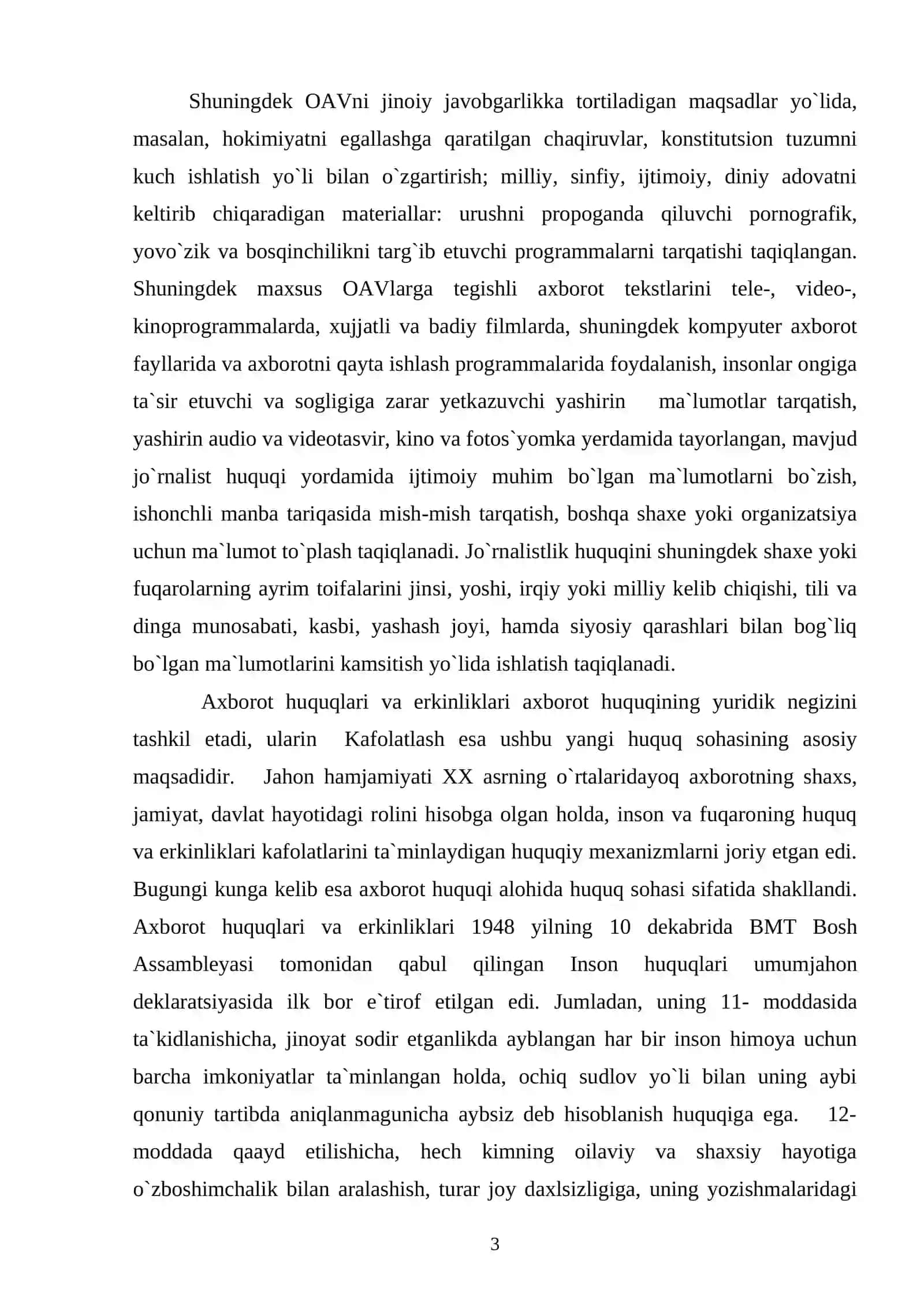 Ommaviy axborot vositalari faoliyati 3