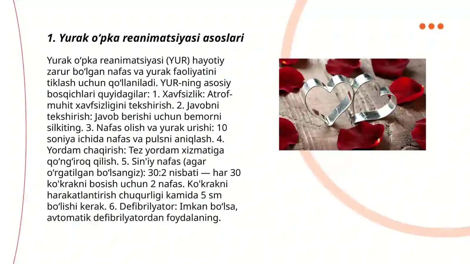 Yurak oʻpka reanimatsiyasini oʻtkazish 3