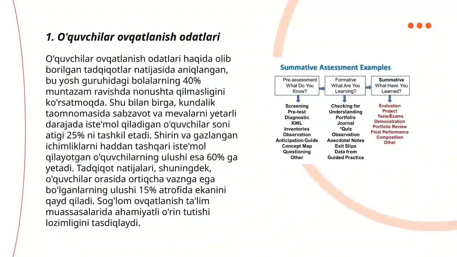 O'quvchilar ovqatlanish odatlari 3