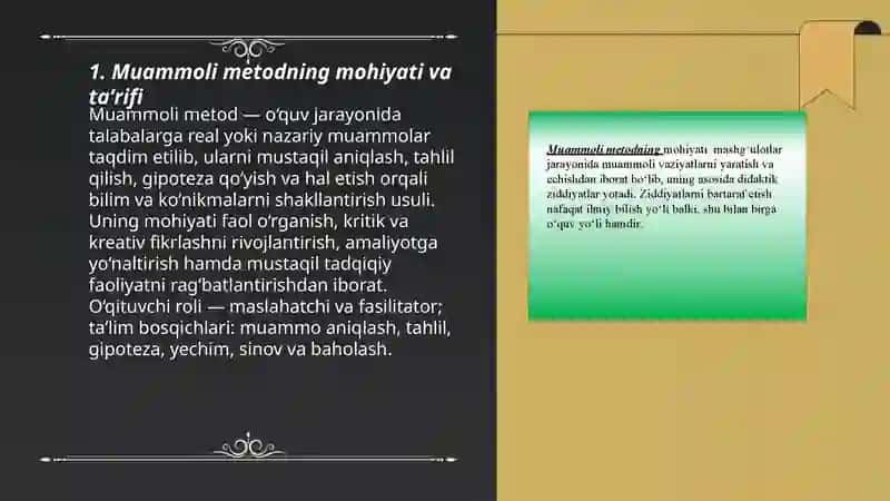 Muammoli Metod 3