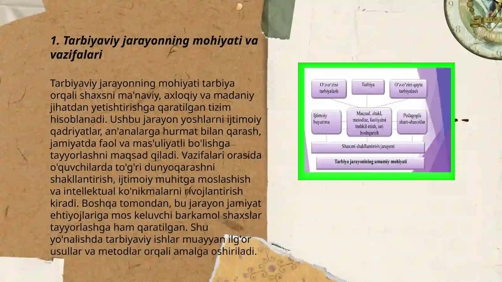 Tarbiya jarayoni.Tarbiyani umumiy metodlari 3