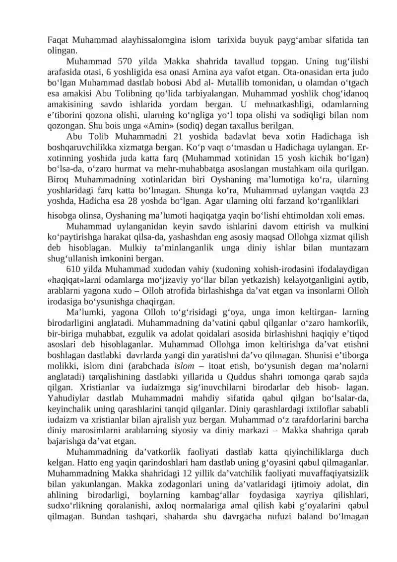 ISLOM DININING YUZAGA KELISHI VA TARQALISHI 3