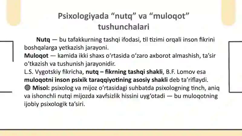 Nutqvamuloqotning psixologik jihatlari 3