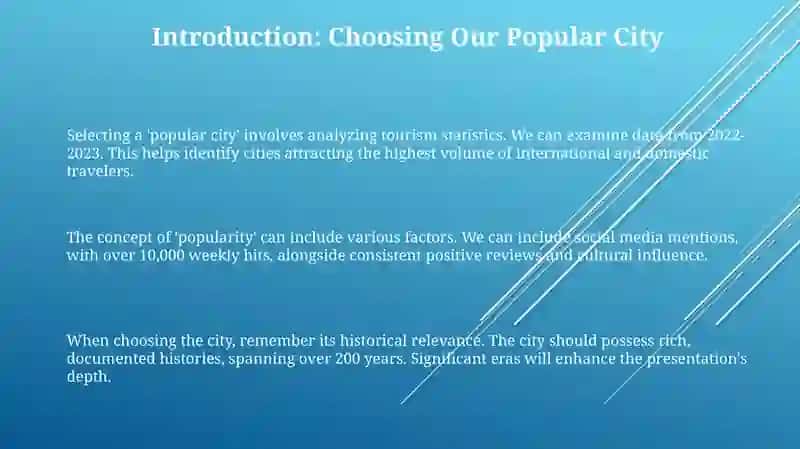 Popular cities. The history of a city 3