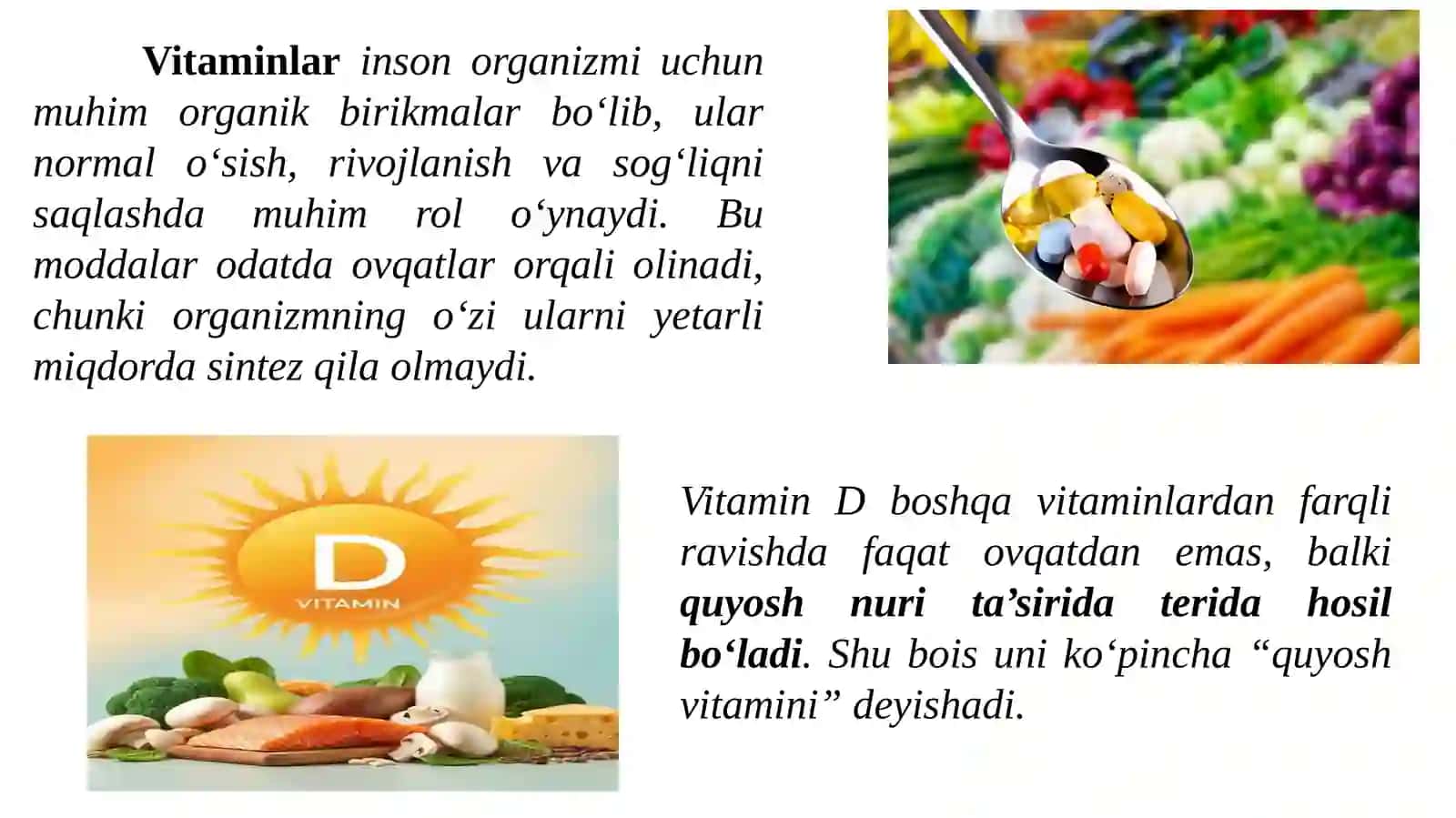 Vitaminlar va elektr tashuvchilar 3