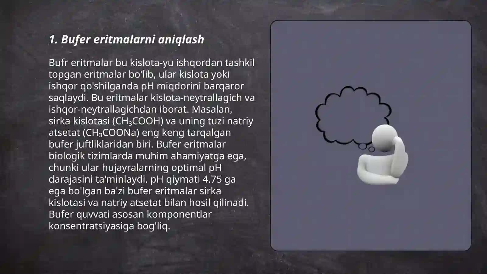 Bufer eritmalar tarkibi va ishlatilish sohalari 3