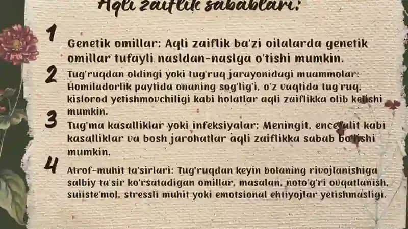Aqli zaif bolalar 3