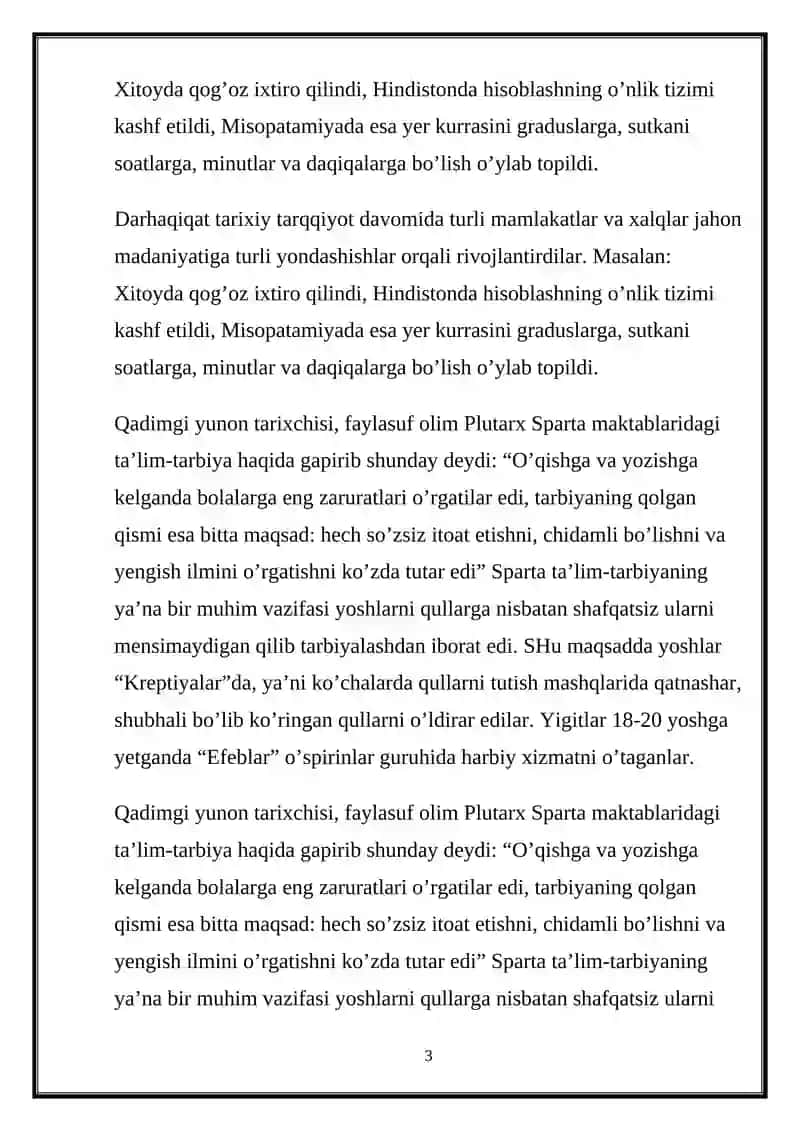 Pedagogik fikrlar taraqqiyoti va tarixiyligi 3