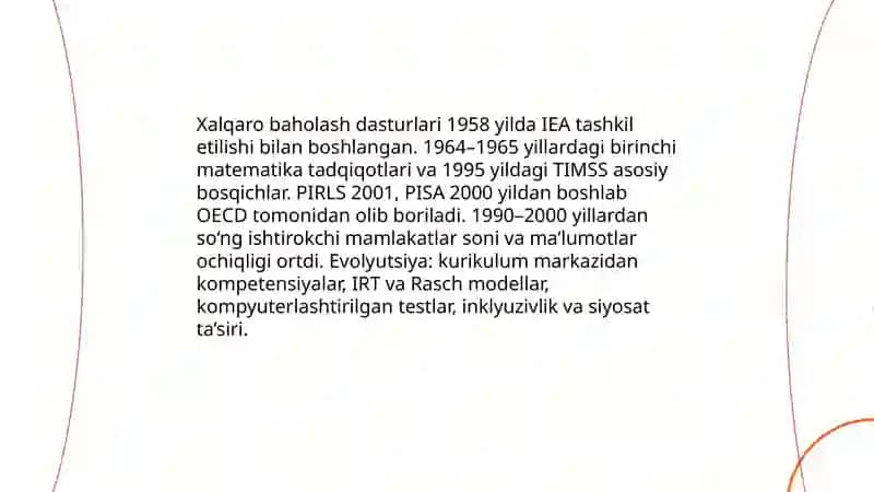 Xalqaro baholash dasturlari 3