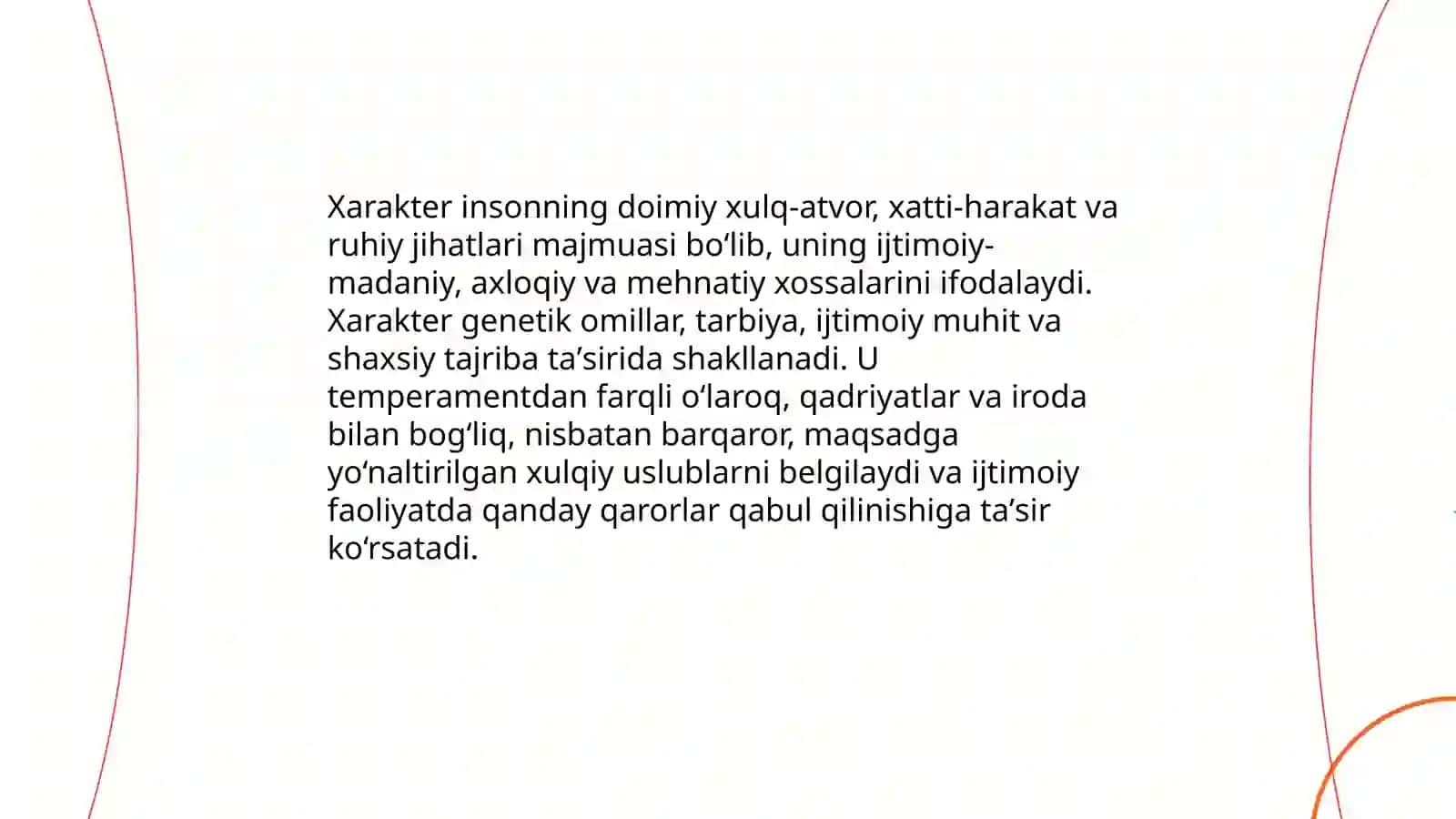 Xarakter va uning xossalari 3