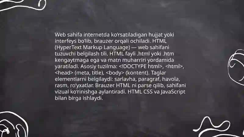 Web sahifa va HTMLga kirish 3