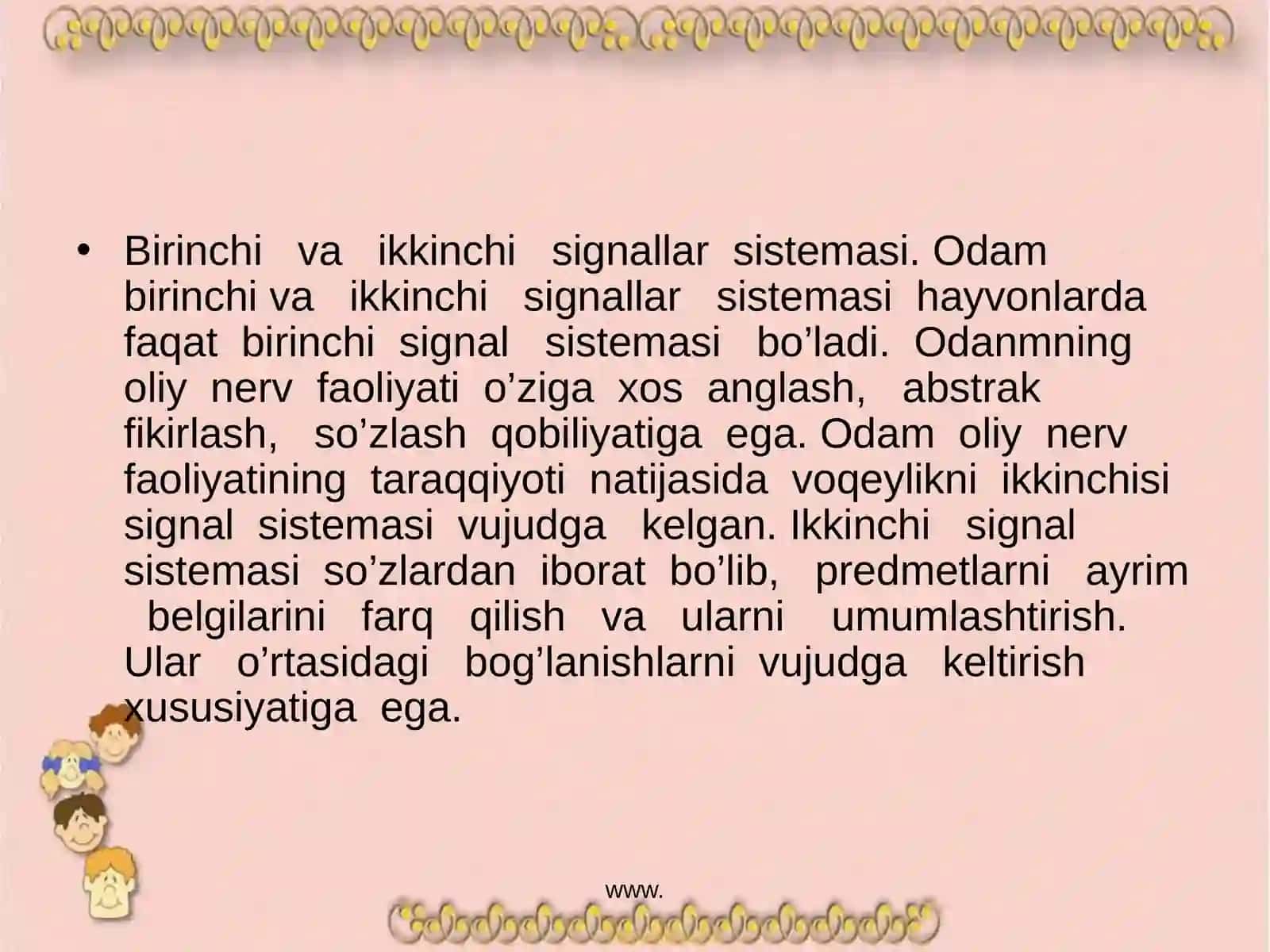 Oliy nerv faoliyati haqida tushuncha 3
