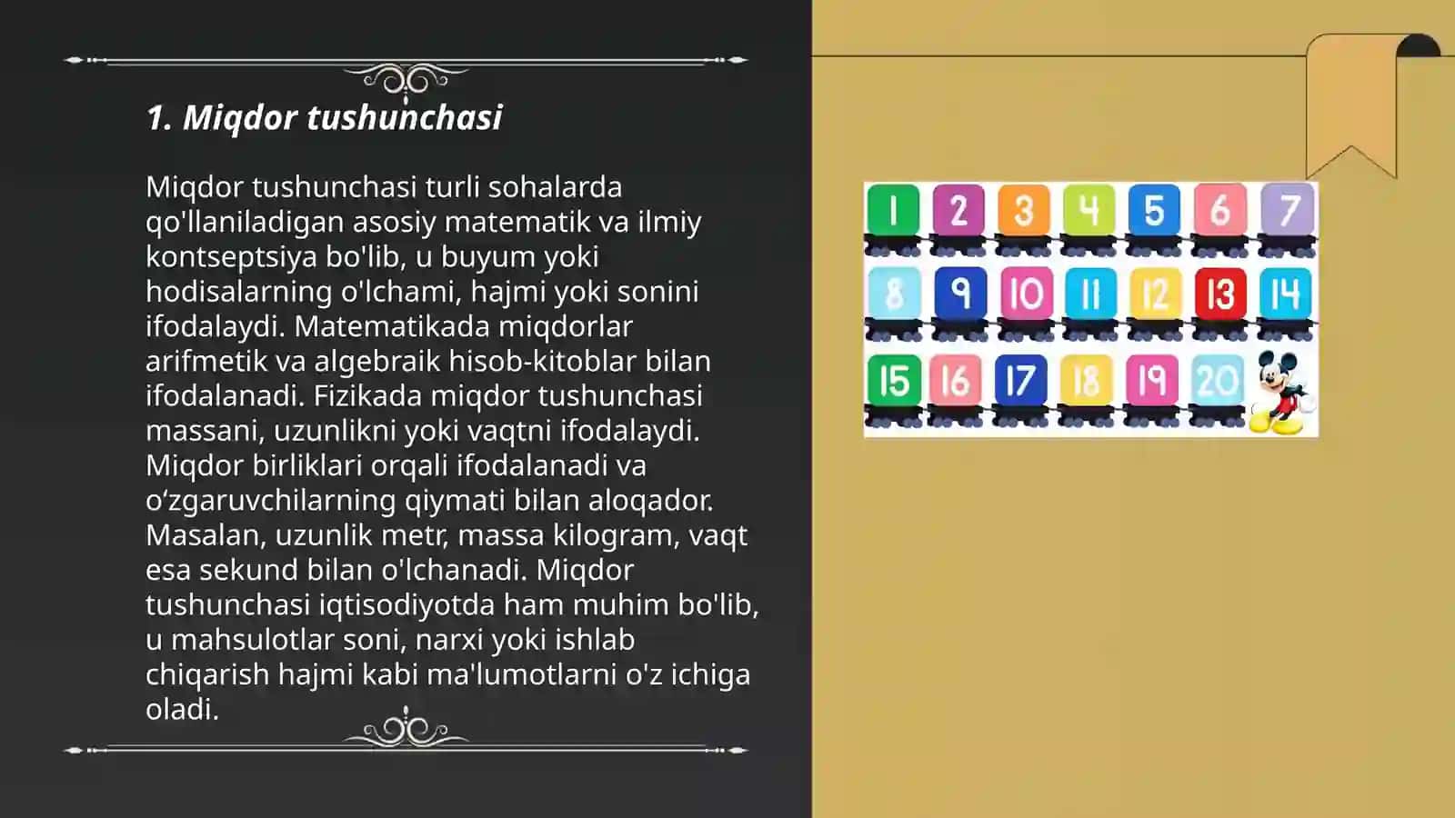 Matematik - Miqdor tushunchasi 3
