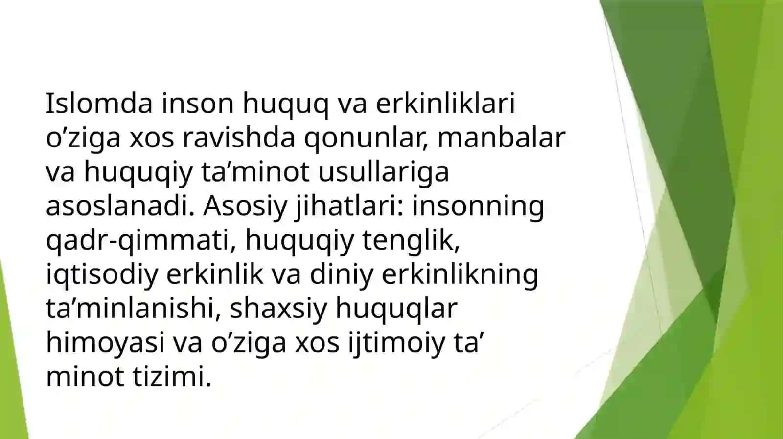 Islomda inson huquq va erkinliklar 3