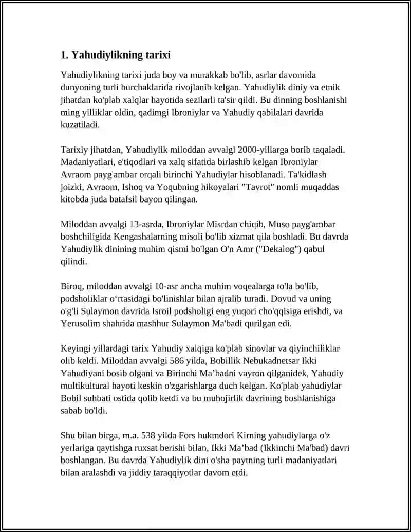 YAHUDIYLIK DINI HAQIDA 3