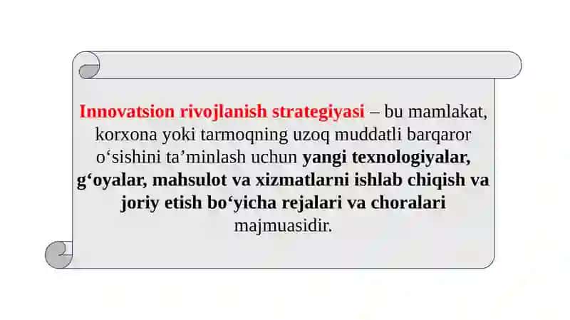 Innovatsion rivojlanish strategiyalari 3