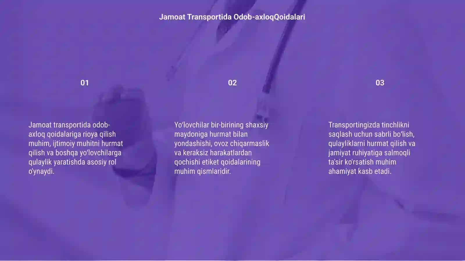 Jamoat transportida oʻzini tutish etiketi 3