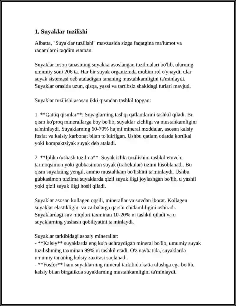 SUYAKLAR HAQIDA TO'LIQ MALUMOT 3