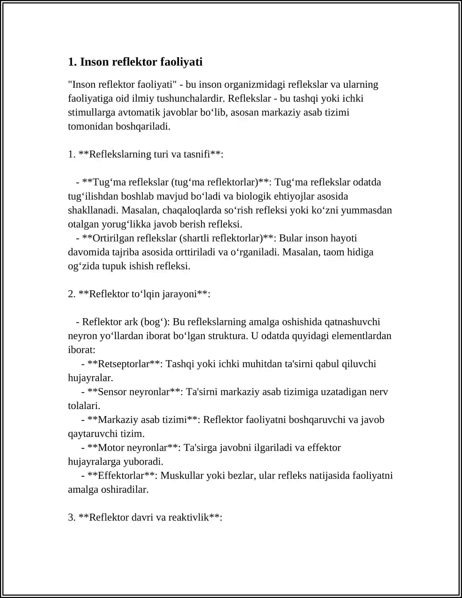 INSON FAOLYATI SHARTLI REFLEKTOR PERINSIPI 3