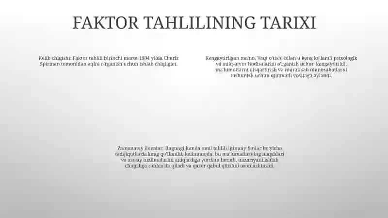 Faktorli Tahlil 3