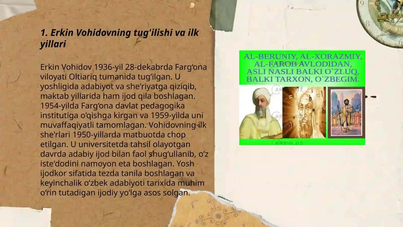 Erkin Vohidovning hayoti va ijodi 3