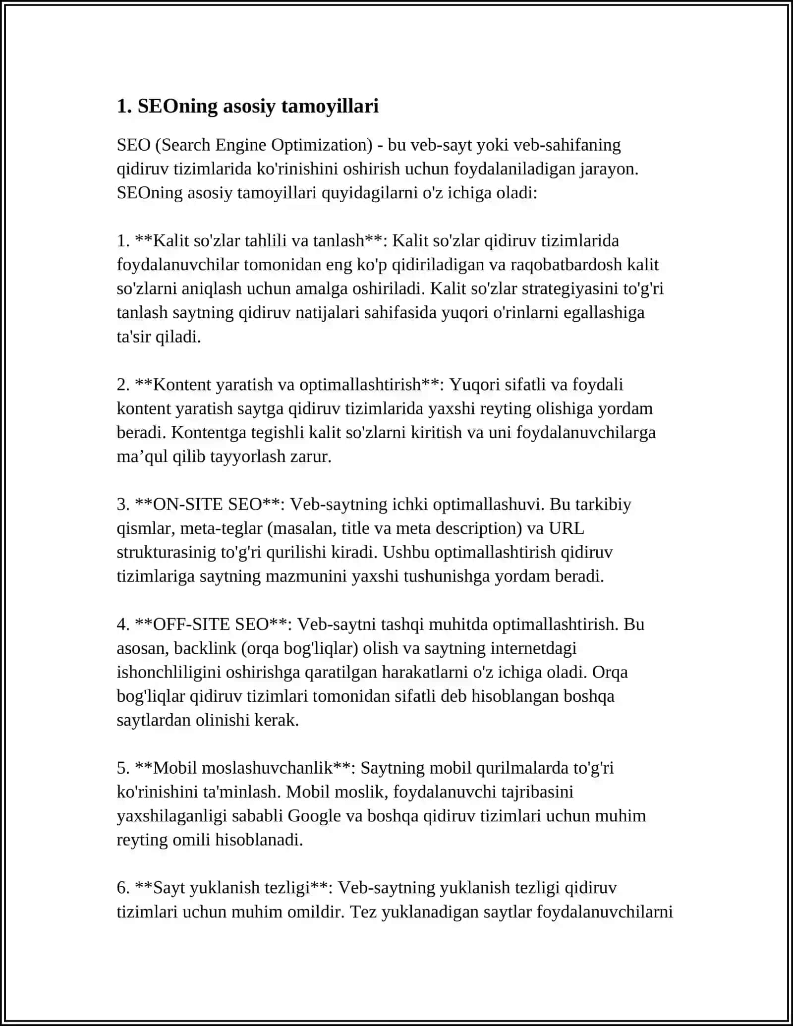 WEB SAYTLARNING SEO ASOSLARI VA DIZAYN BILAN INTEGRATSIYASI 3