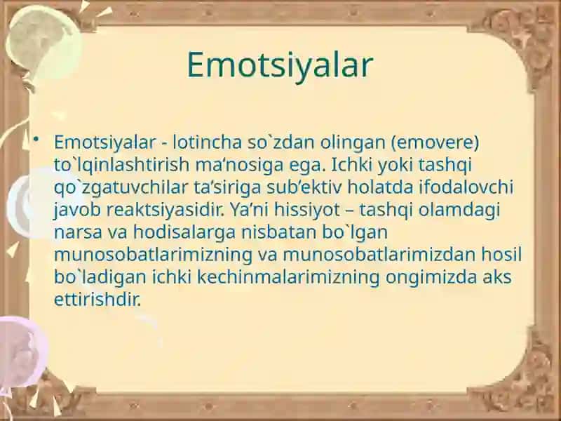 Emotsional holatlar 3