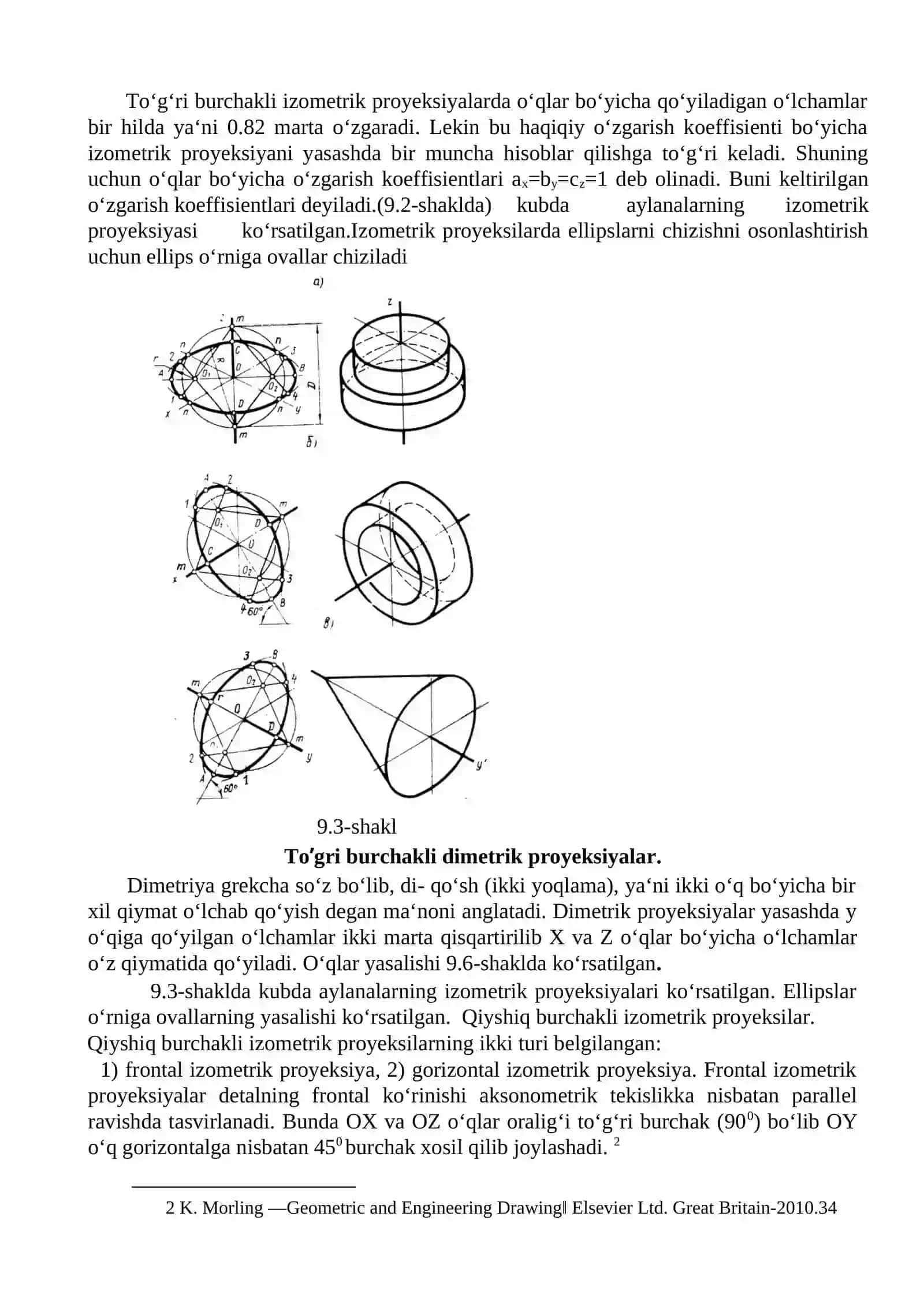 To’g’ri burchakli izometrik proyeksiyalarni aniqlash 3