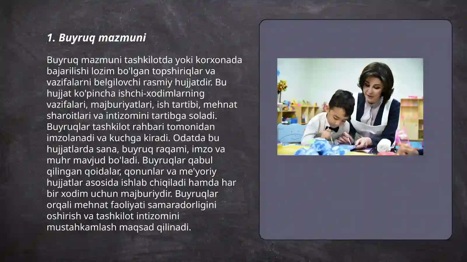 Buyruq mazmuni 3