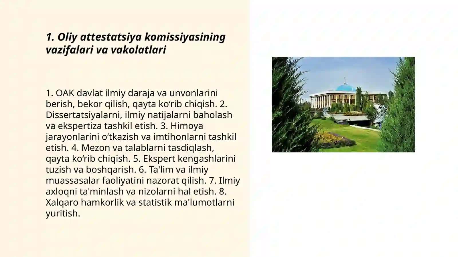 Oliy attestatsiya komissiyasi(OAK) faoliyati 3