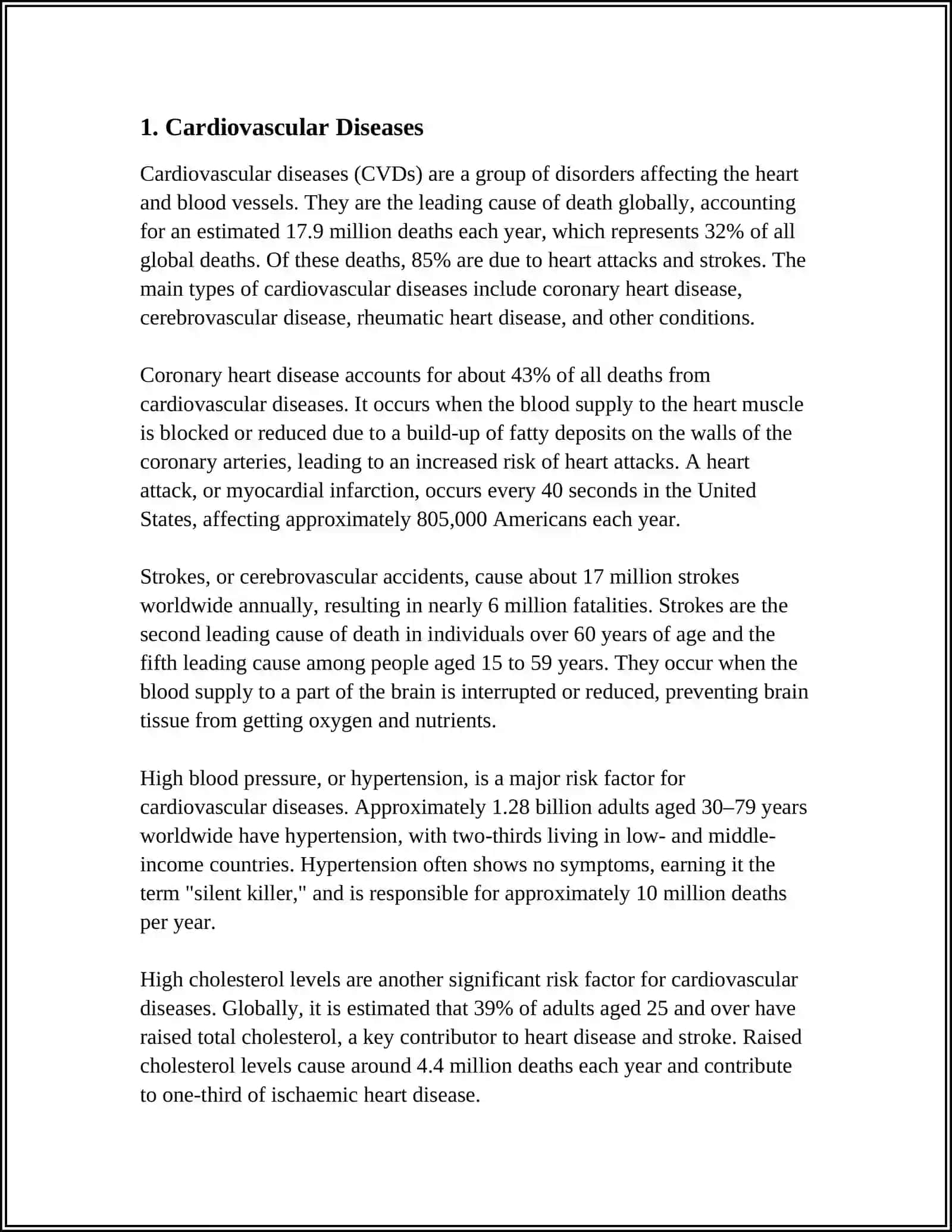Cardiovascular Diseases Overview 3