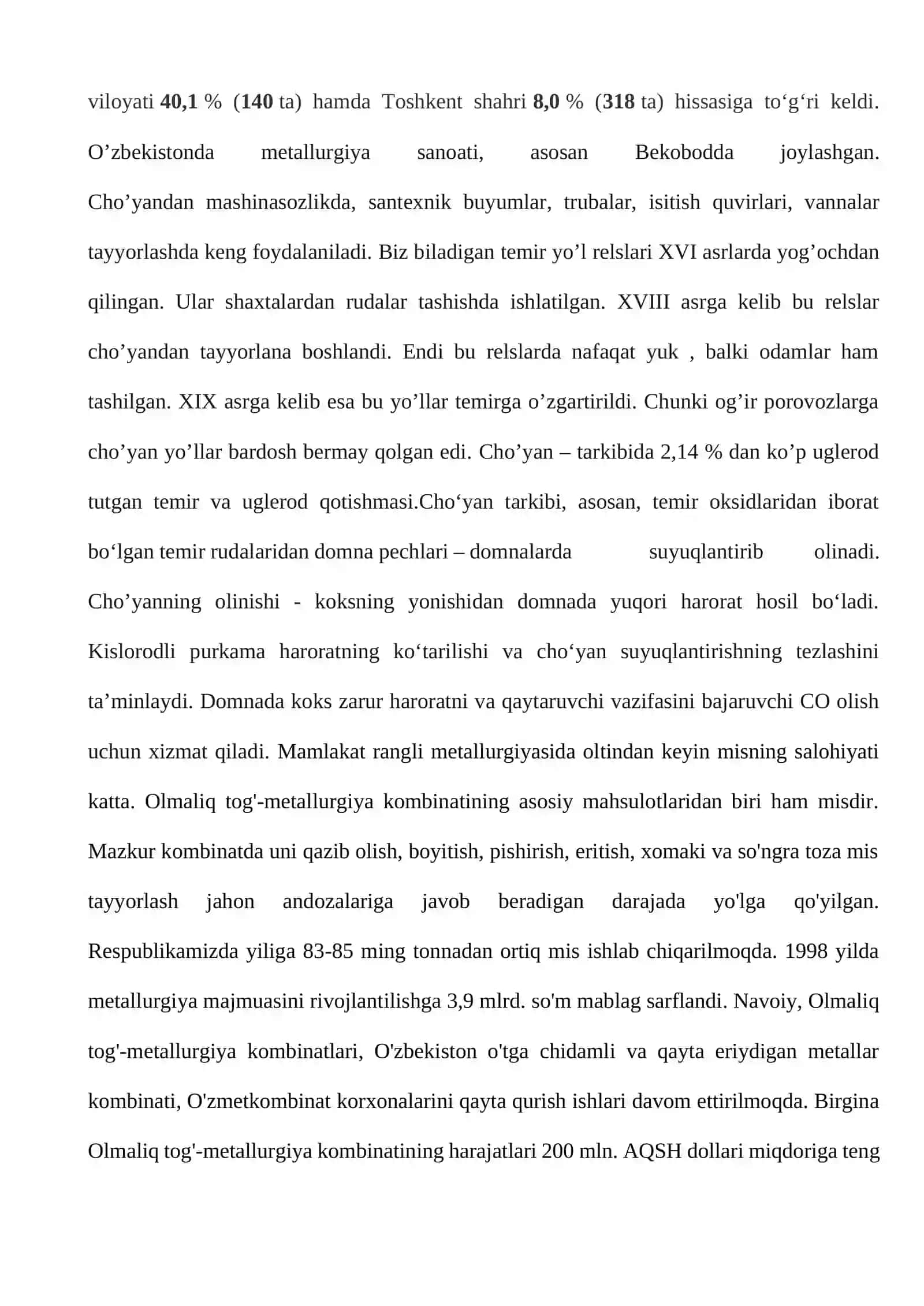 Metallurgiya sanoatini tashkil etish 3