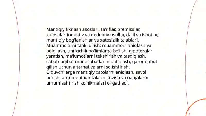 Oʼquvchilarni mantiqiy fikirlashga doir masalalarni yechish koʼnikmalarini rivojlantirishga oʼrgatish 3