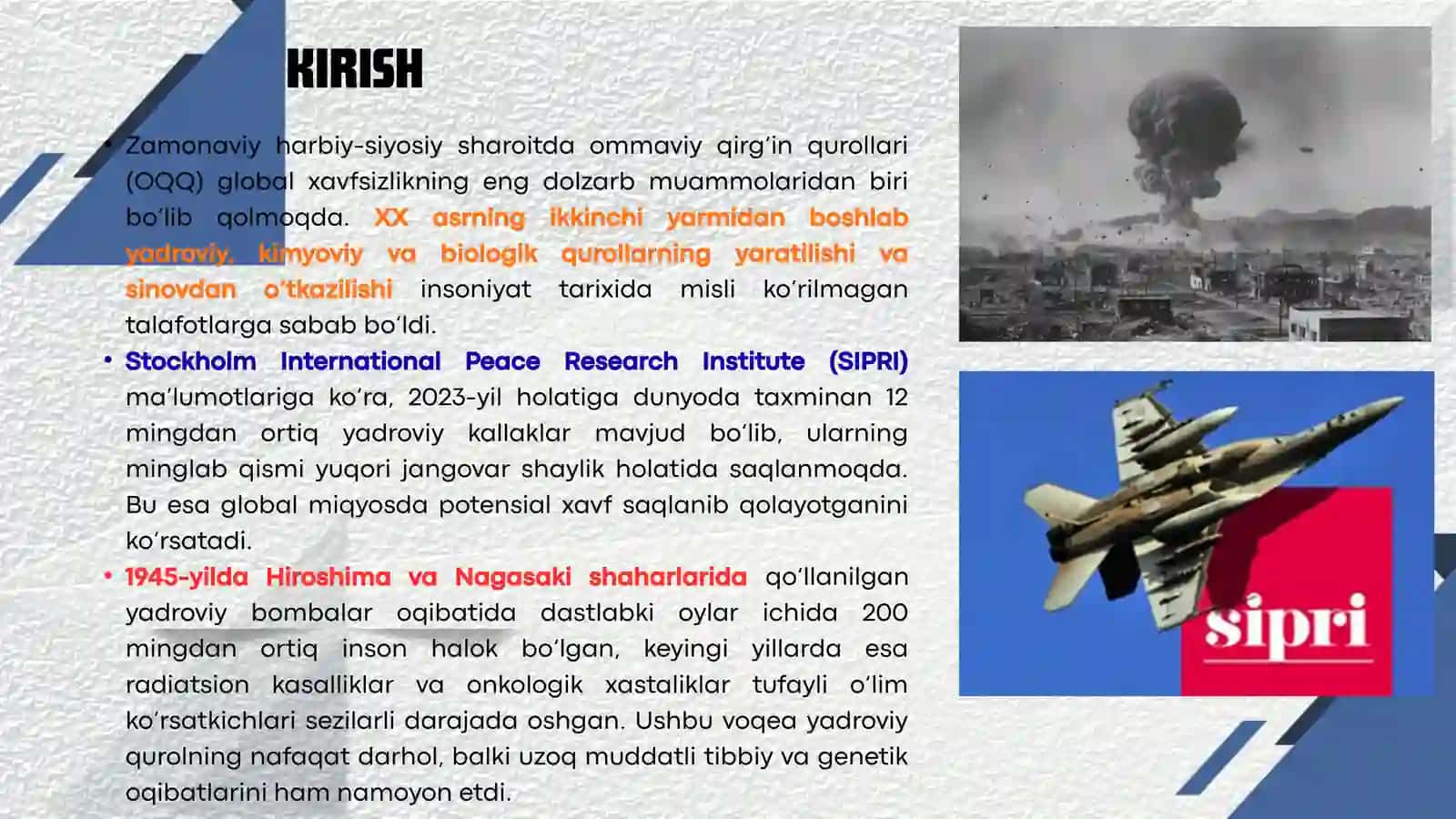 Ommaviy qirg‘in qurollari tushunchasi va tasnifi 3