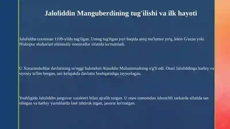 Jaloliddin Manguberdi.Vatan himoyachisi 3