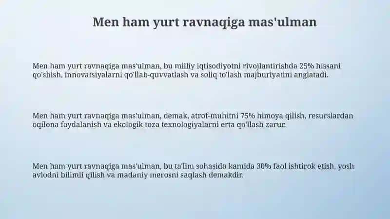 Men ham yurt ravnaqiga mas'ulman 3