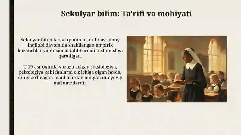 Sekulyar bilim: Ta’rifi va mohiyati 3