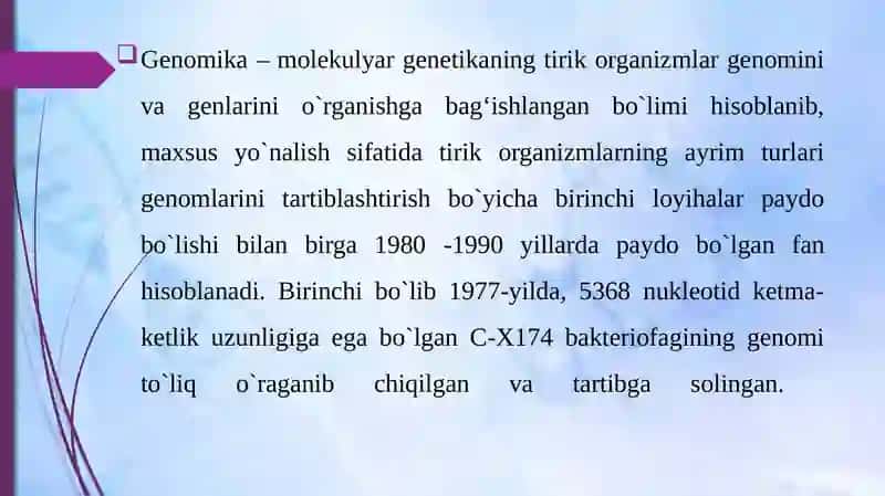 Genom strukturalari haqida tushuncha 3