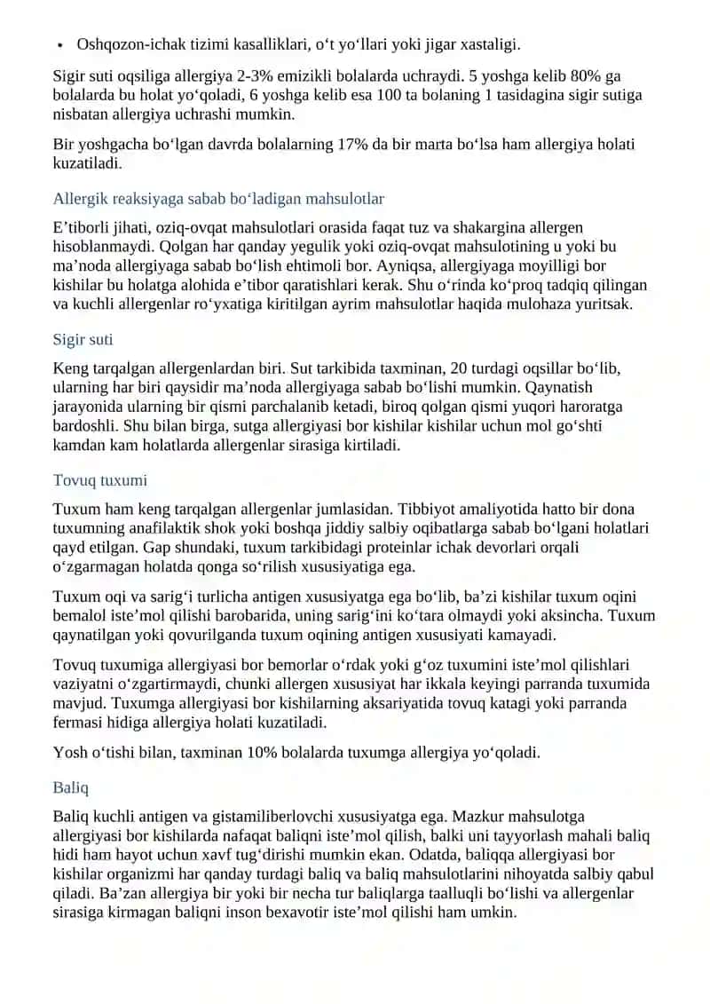 BOLALARDA OVQAT ALLERGIYASI 3