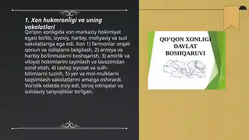 Qôqon xonligida davlatida davlat boshqaruvi 3