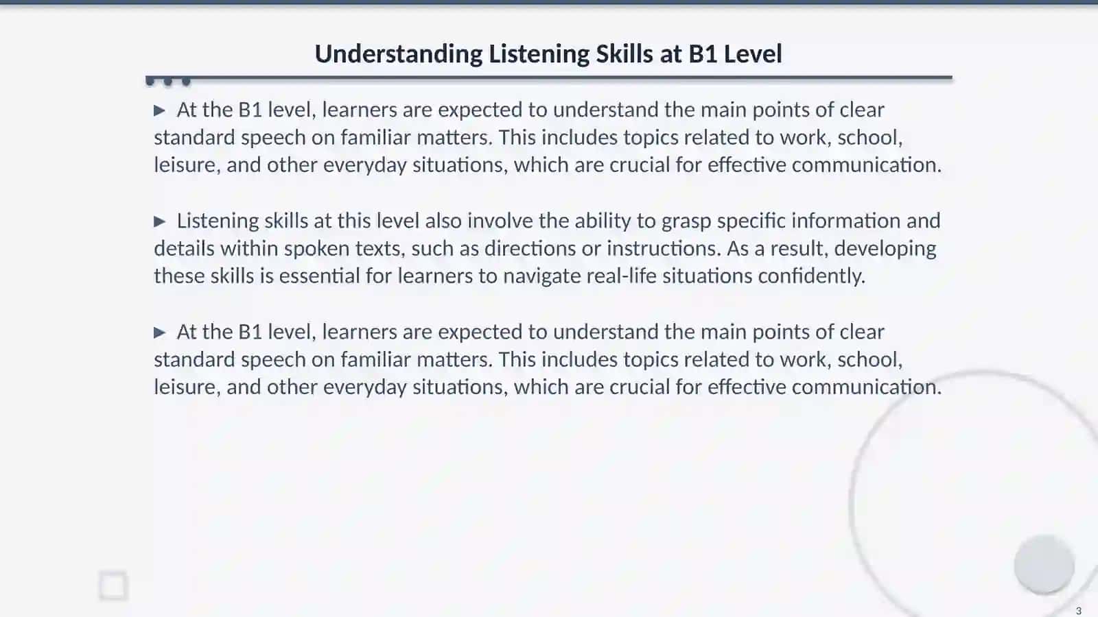 Developing listening skill through interactive methods for b1 level learners 3