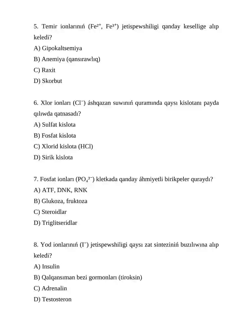 Anorganikalıq ionlar 3