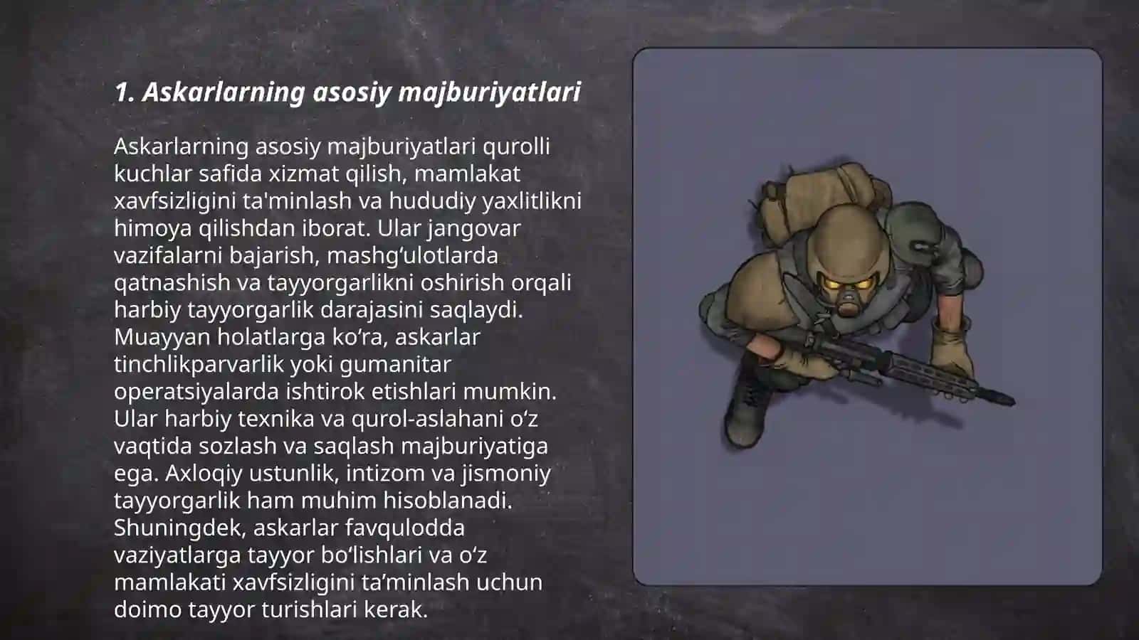 Askarlarning majburiyatlari 3
