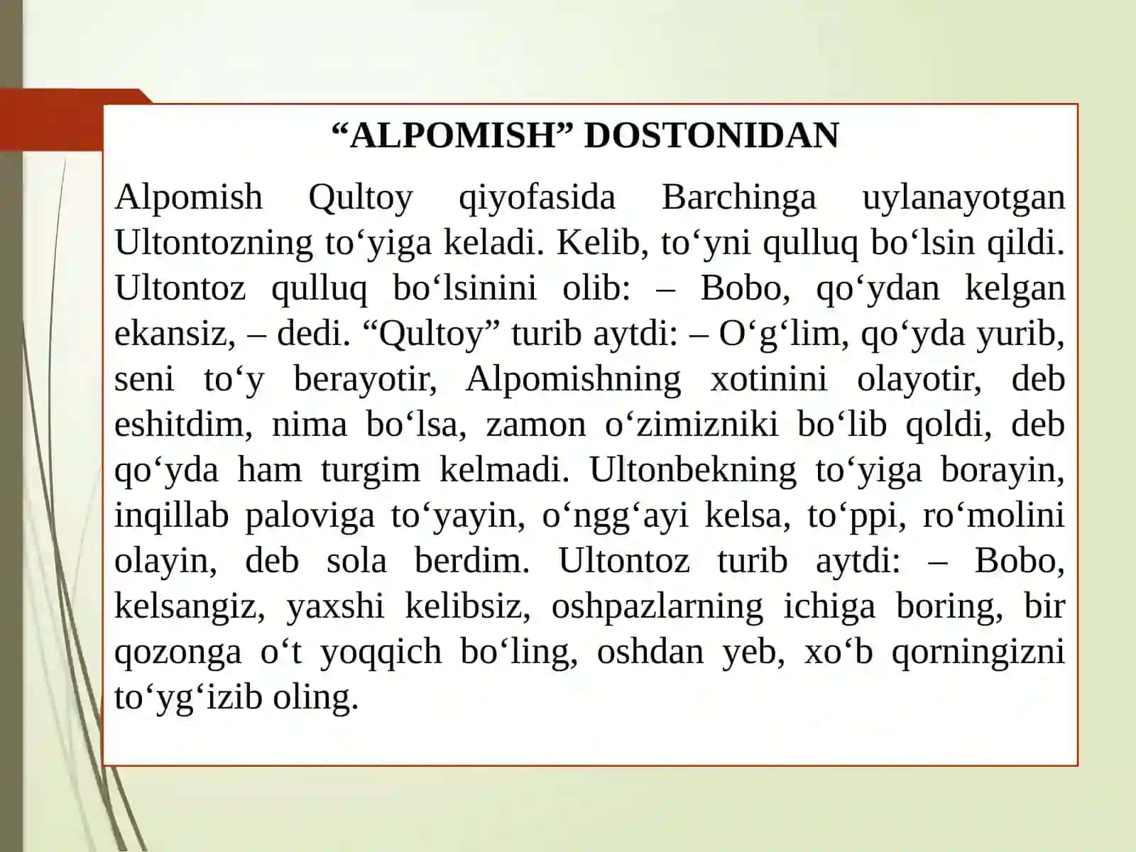“ALPOMISH” DOSTONIDAN 3