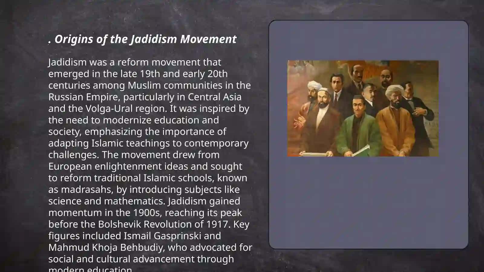 Jadidism movement and importance, manifestations of Jadidism in Turkestan 3