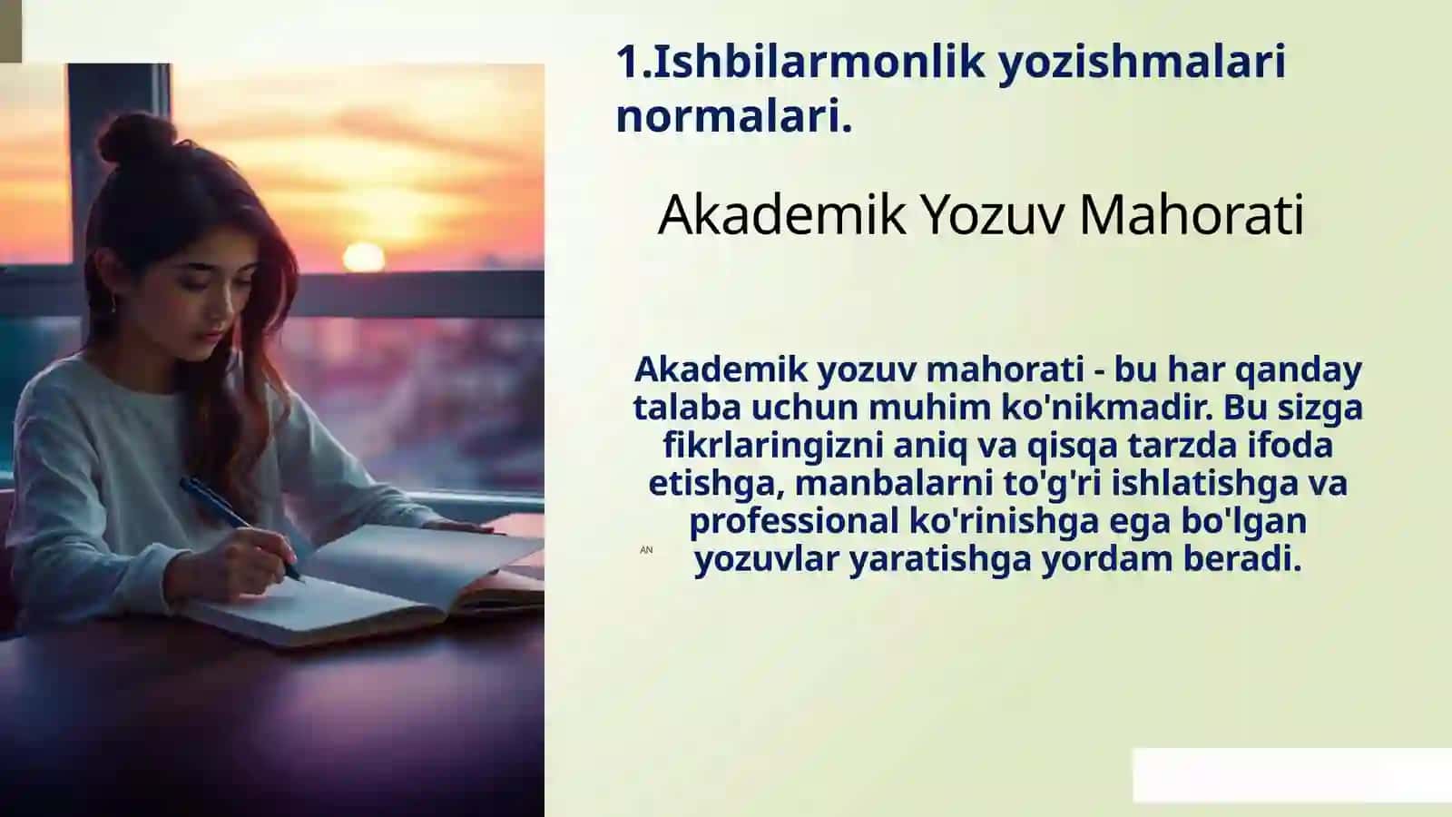 Akademik Yozuv Mahorati 3