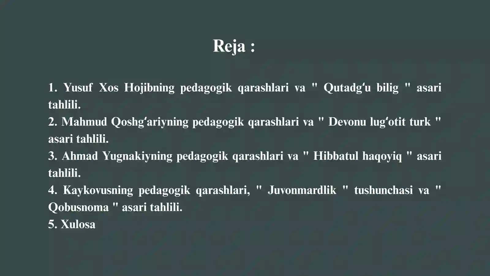 Umumiy pedagogika fanidan seminar taqdimot 3