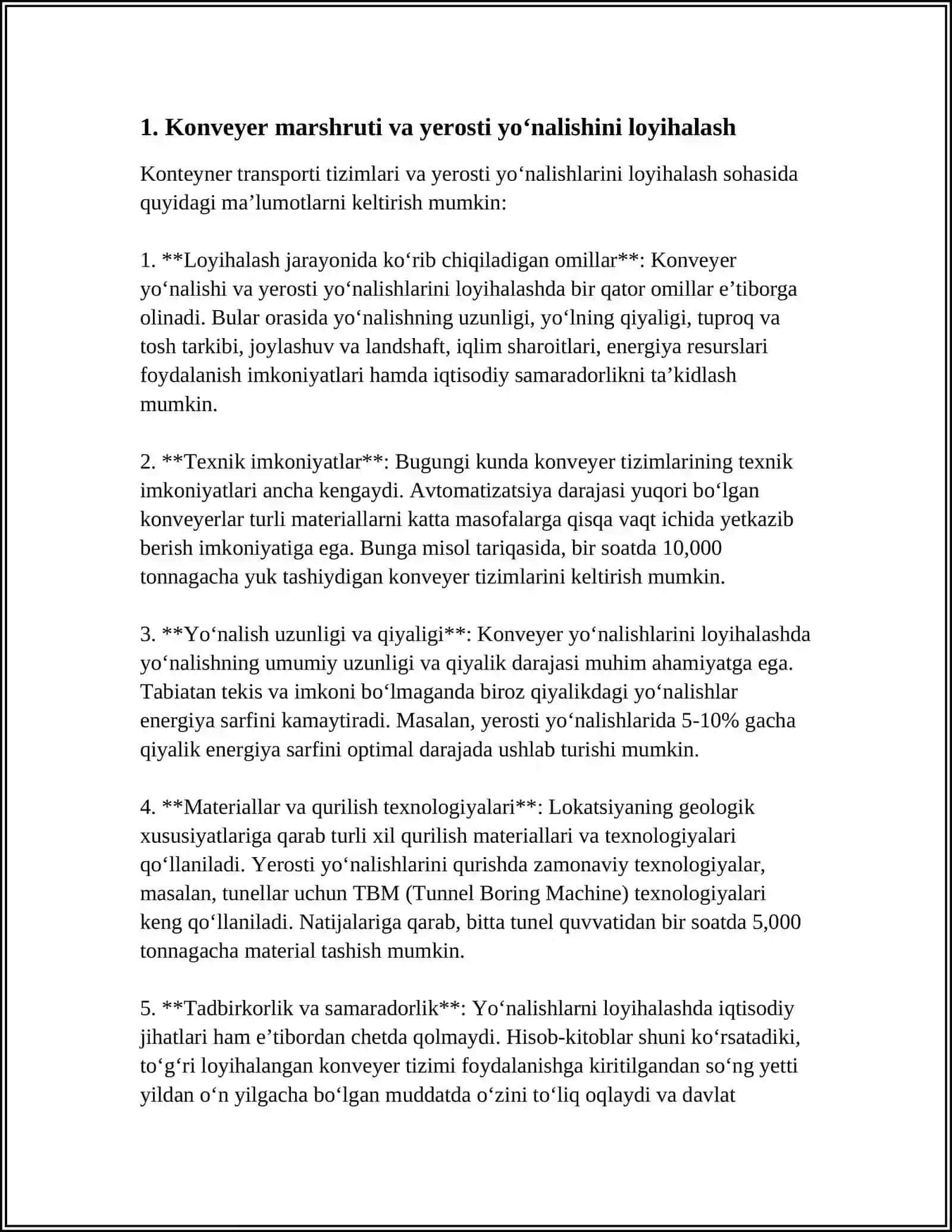 SHAXTA KONVEYER TTANSPORTINI LOYHALASH 3