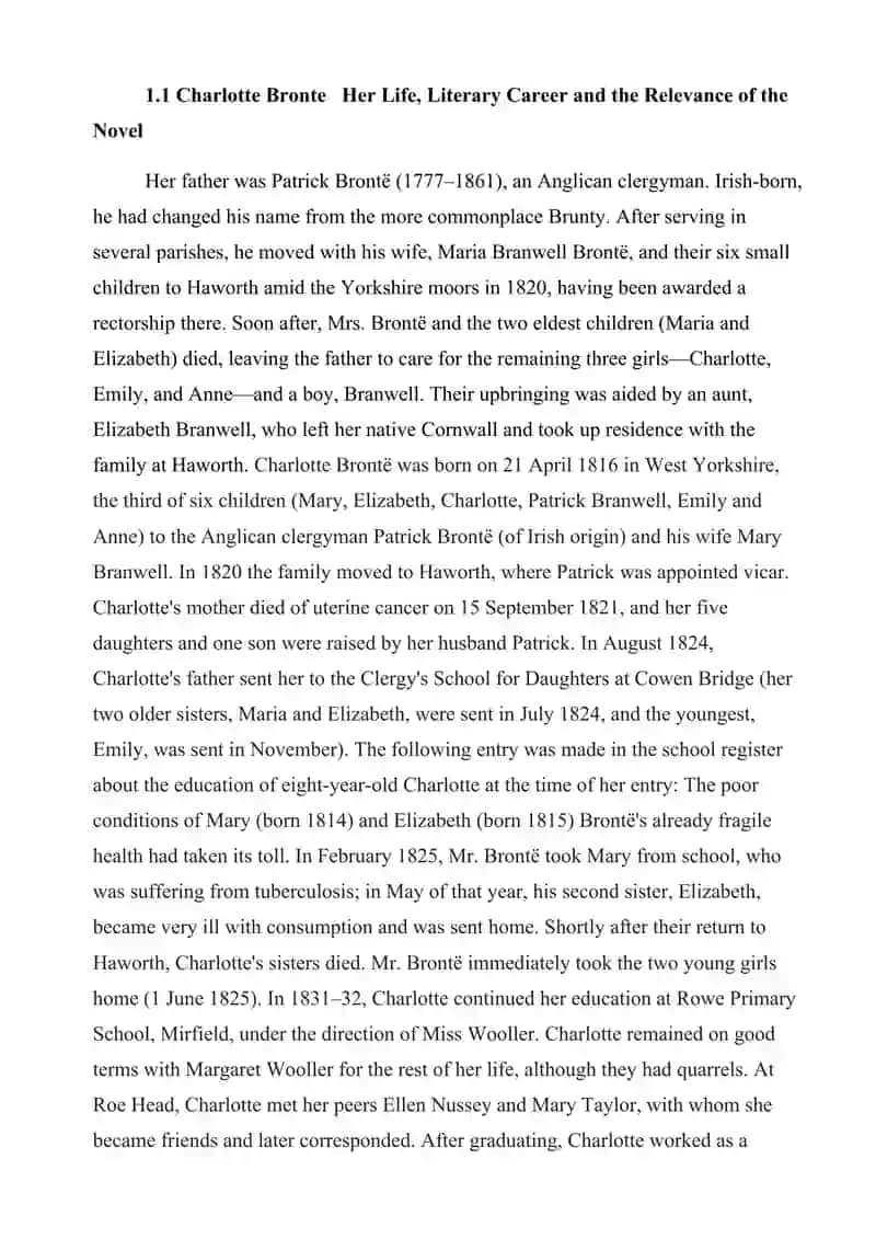 PROSPERITY OF CH. BRONTE’S WORK “JANE EYRE” (1816-1855) 3